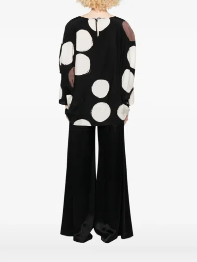 BELL-SLEEVE POLKA-DOT TOP