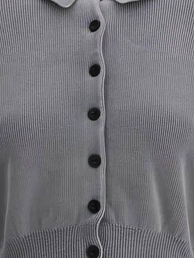 Alexander Wang Women Polo Cardigan Crop In Gray