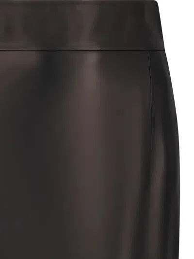 LEATHER PENCIL MIDI SKIRT