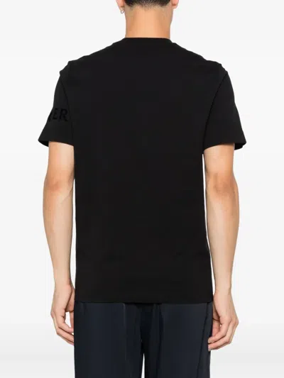 Moncler Soft Cotton Short Sleeve Crew Neck T-shirt In Black
