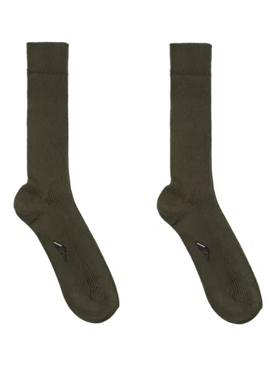 Dsquared2 Ribbed Cotton Socks In Green