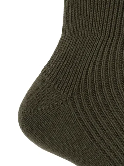 Dsquared2 Ribbed Cotton Socks In Green