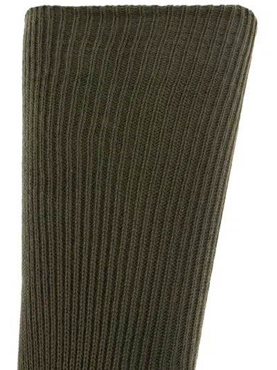 Dsquared2 Ribbed Cotton Socks In Green