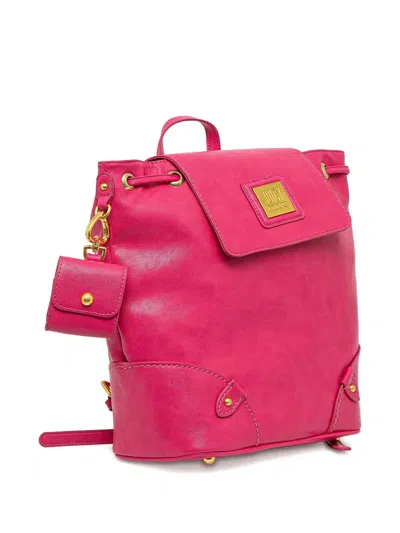 Juicy Couture Drawstring Flap Backpack In Pink