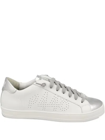 P448 John Perforated Leather Sneakers In White