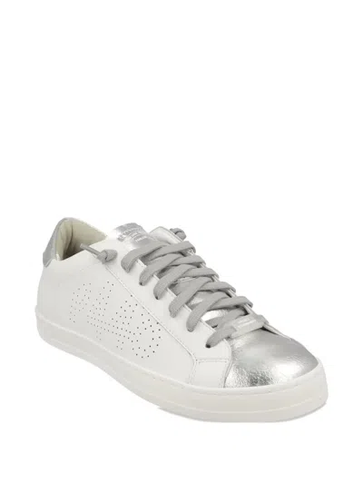 P448 John Perforated Leather Sneakers In White