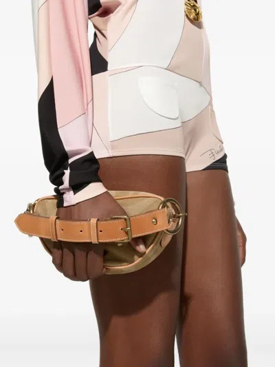 Pucci Buckle-strap Bag In Neutral