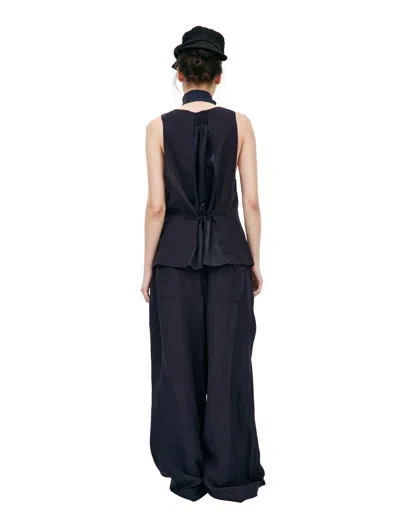 Ziggy Chen Blue Checked Vest In Blue