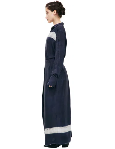 Ziggy Chen Blue Maxi Skirt In Blue