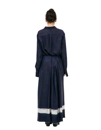 Ziggy Chen Blue Maxi Skirt In Blue