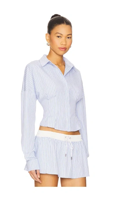 Ow Collection Eliza Shirt In Blue