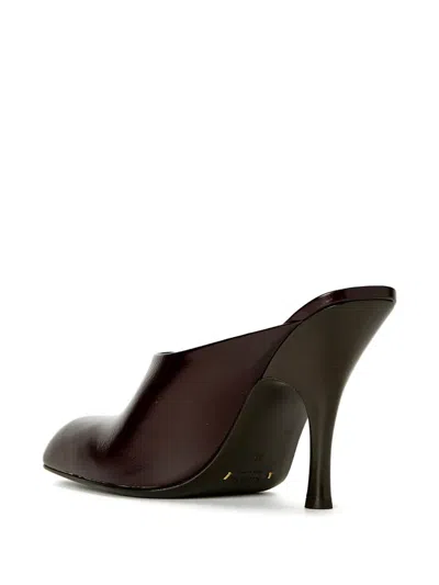 Khaite 100mm Colt Square-toe Heeled Mules In Red