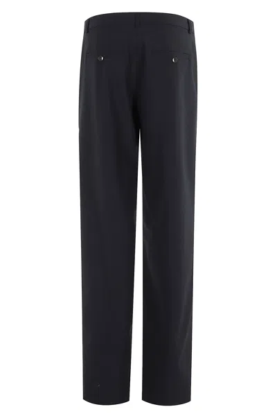 Herskind Tailored Blue Pinstripe Pants In Black