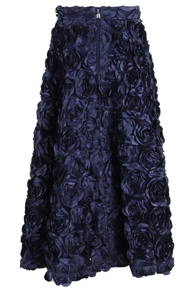 Rotate Birger Christensen Rotate Maxi Sun Skirt In Blue