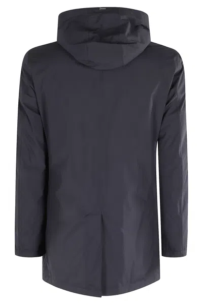 Herno Men's Padded Jacket With Detachable Hood In Blue