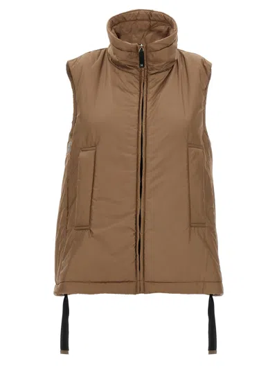 Max Mara The Cube Water-resistant Technical Canvas Gilet In Brown