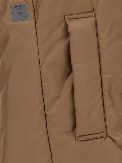Max Mara The Cube Water-resistant Technical Canvas Gilet In Brown