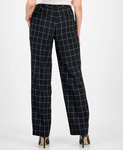 Le Suit Women's Windowpane Check Notch Collar Pantsuit Set, Regular & Petite In Multi