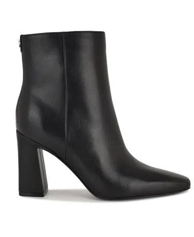 Nine West Women's Reraye 85mm Leather Ankle Boots In Black