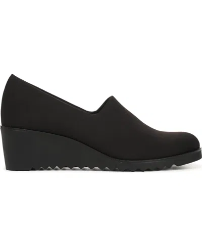 Lifestride Women's Ziva Round Toe Wedge Loafers In Black