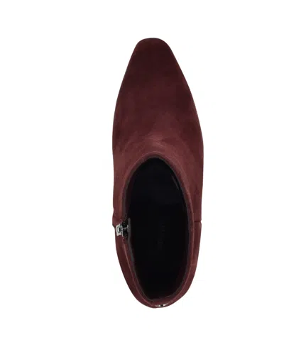 Nine West Women's Reraye 85mm Suede Ankle Boots In Burgundy