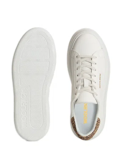Woolrich Platform Leopard-print Detail Sneakers In White