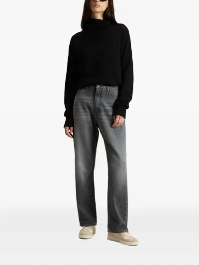 Woolrich Button-fly Jeans In Black