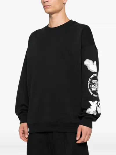 Y-3 Men's Graphic Crew Sweat In Black