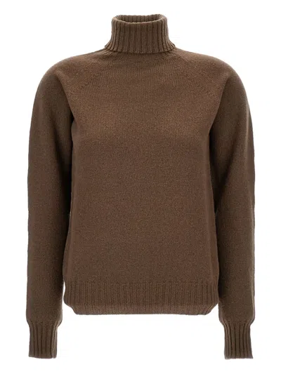 Drumohr Wool Turtleneck In Brown