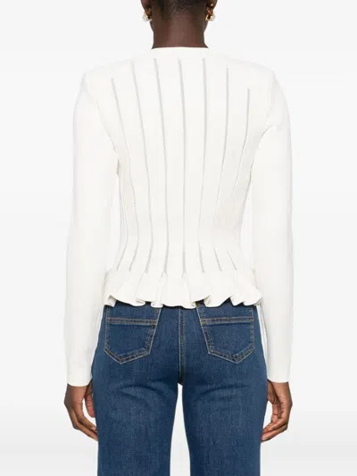 Elisabetta Franchi Tricot Sweater In White