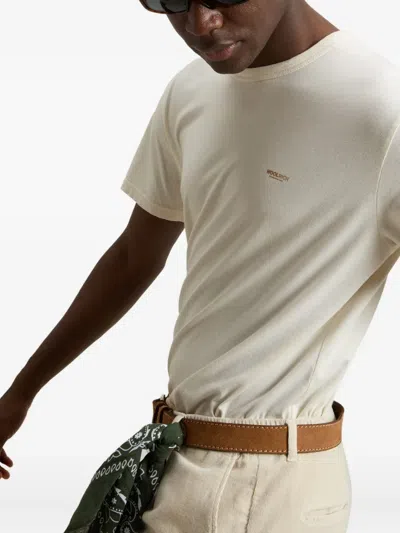 Woolrich Logo-print T-shirt In Neutral