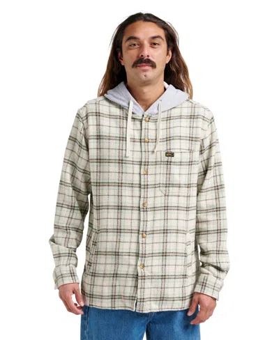 Quiksilver Men's Sandbar Hooded Flannel Shirt In Gray