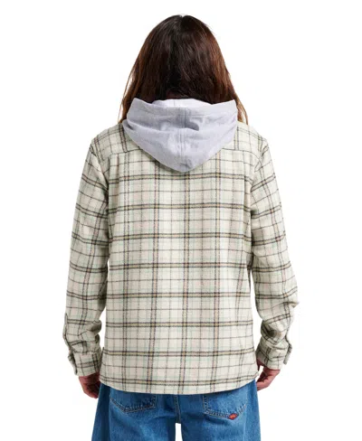 Quiksilver Men's Sandbar Hooded Flannel Shirt In Gray