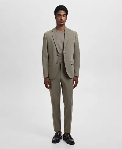 Mango Men's Stretch Fabric Super Slim-fit Suit Pants In Gray