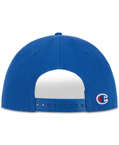Champion Athletic Dept Flat Brim Cap In Blue