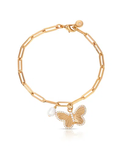 Ettika Butterfly Charm Chain Bracelet Sets In Gold