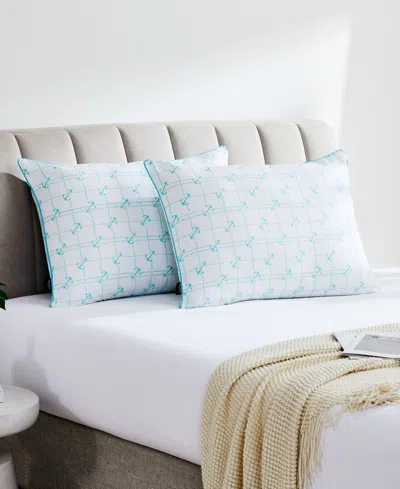 Nautica Anchor Grid 2-pack Pillow, King In Blue