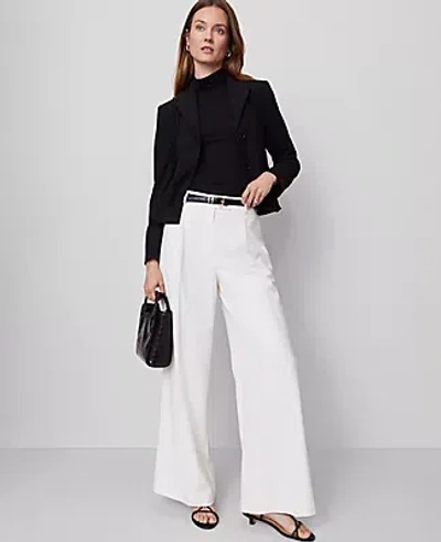 Ann Taylor The Petite Modern Wide-leg Trouser Pant In White