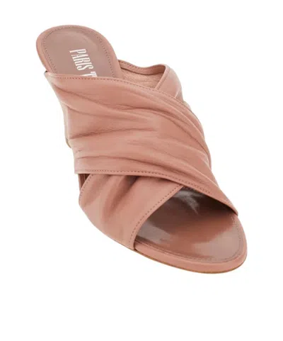 Paris Texas 75 Criss-cross Strap Stiletto Heel Mules In Brown