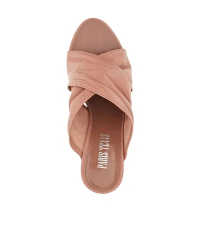 Paris Texas 75 Criss-cross Strap Stiletto Heel Mules In Brown