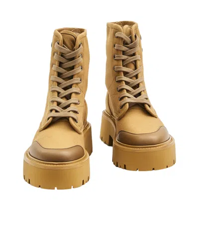 Celine Lace-up Boot With Thick Sole In Brown