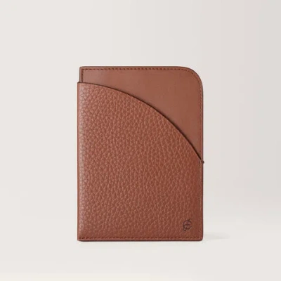 Carl Friedrik Grain Leather Passport Sleeve - Brown