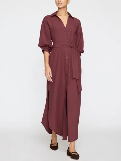Brochu Walker The Kate Maxi Dress In Burgundy