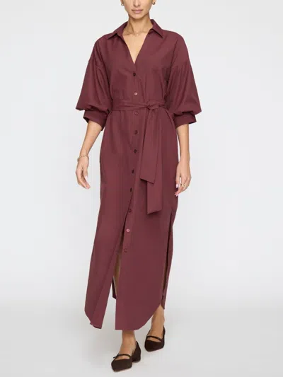Brochu Walker The Kate Maxi Dress In Burgundy