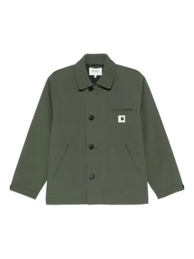 Carhartt Jacket Opuntia With Collared Design And Pockets In Green