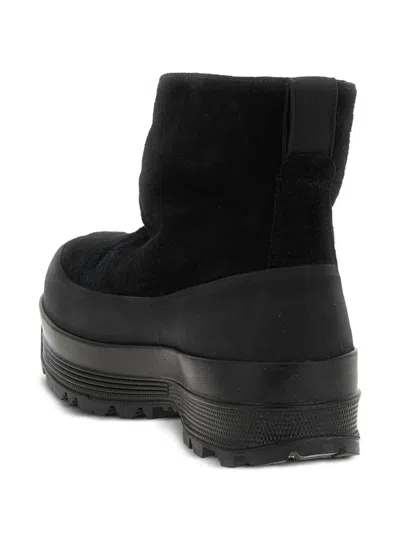 Stone Island S100120 Suede Boots In Black