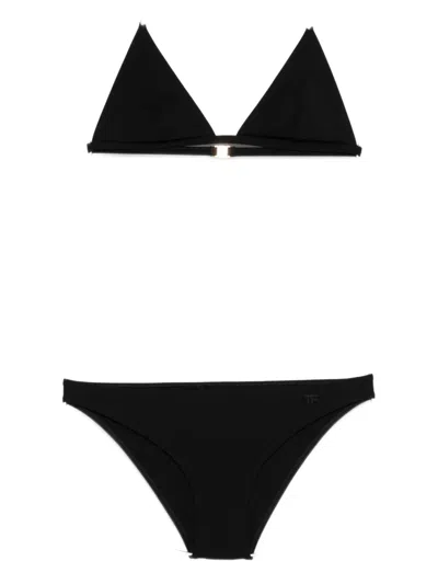 Tom Ford Triangle Halterneck Bikini In Black