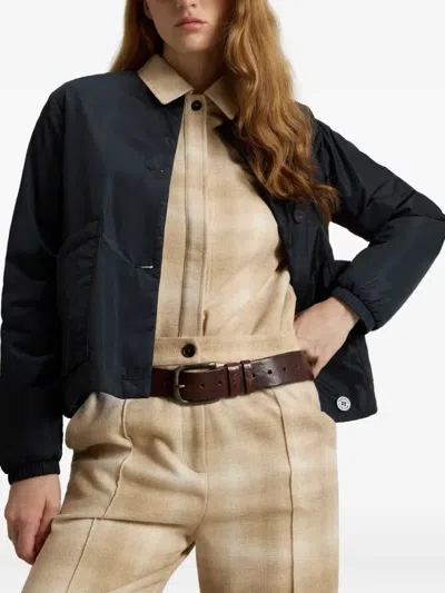 Woolrich Button-fastening Elasticated Jacket In Blue