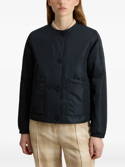 Woolrich Button-fastening Elasticated Jacket In Blue