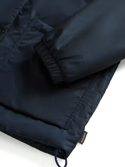 Woolrich Button-fastening Elasticated Jacket In Blue